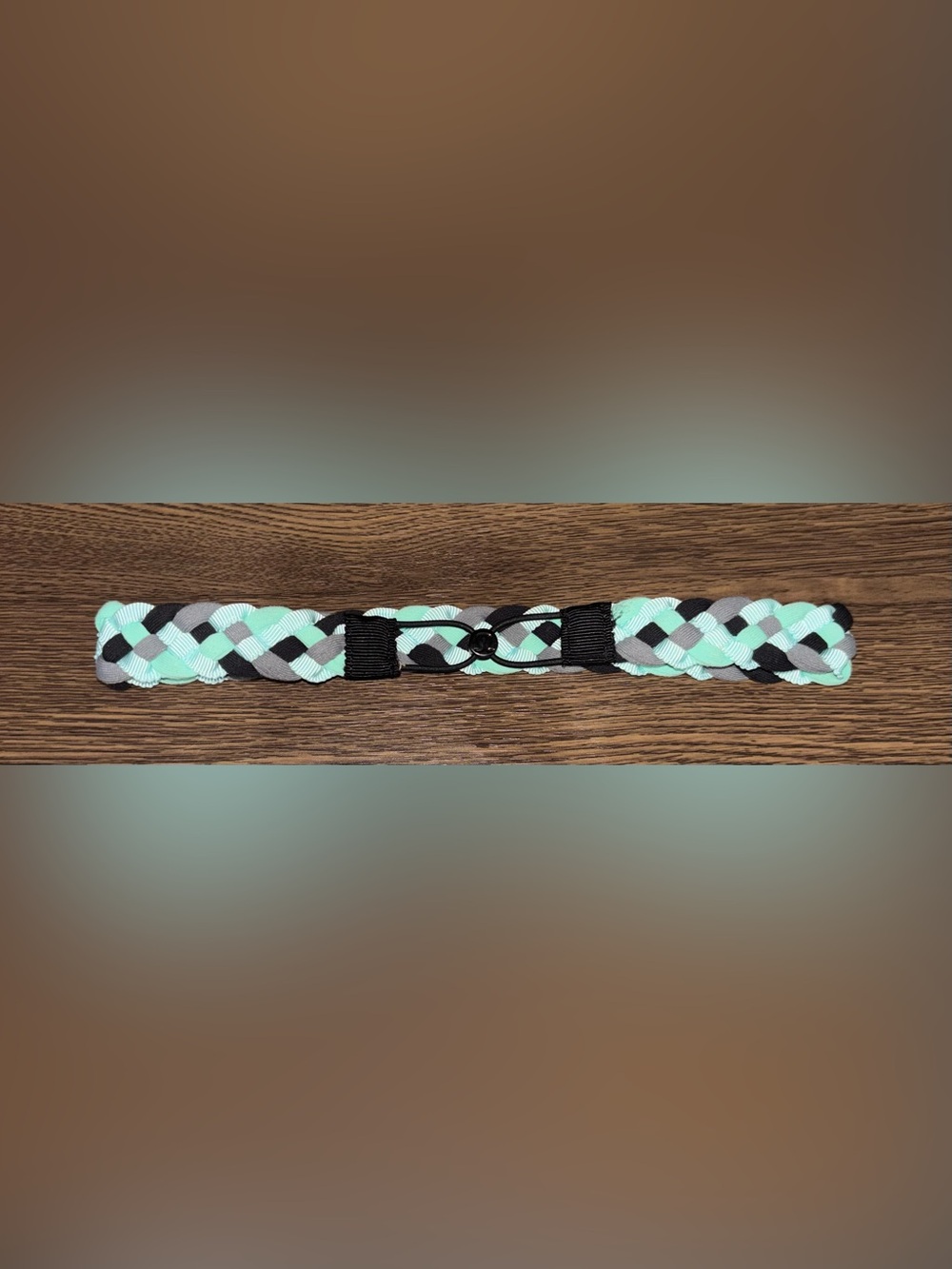 lululemon athletica Braided Elastic Headband in Mint, Gray & Black